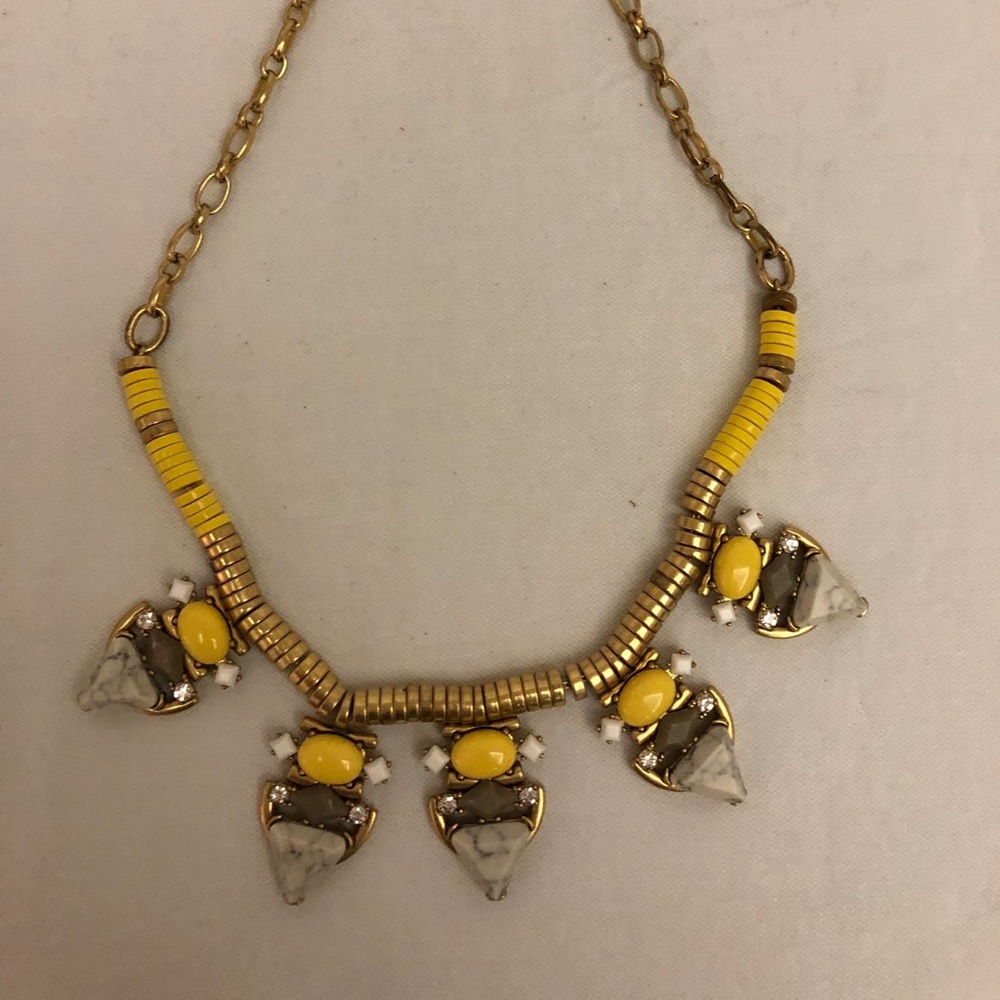 Stella & Dot Pavilion Marble Statement Necklace